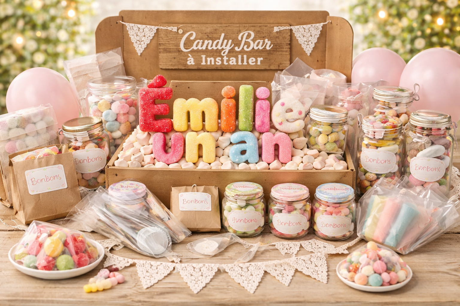 Candy bar personnalisé-  A installer soi-même